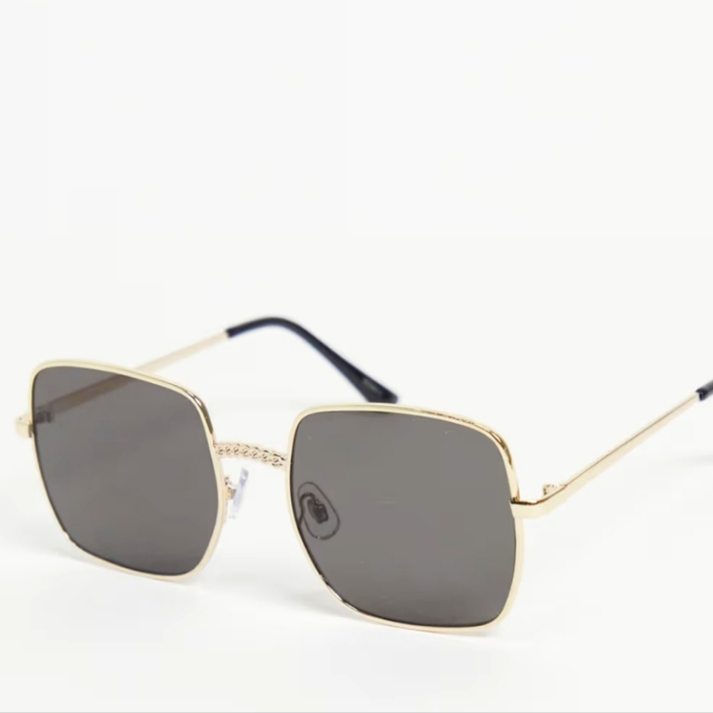 Gold Frame Square Sunglasses